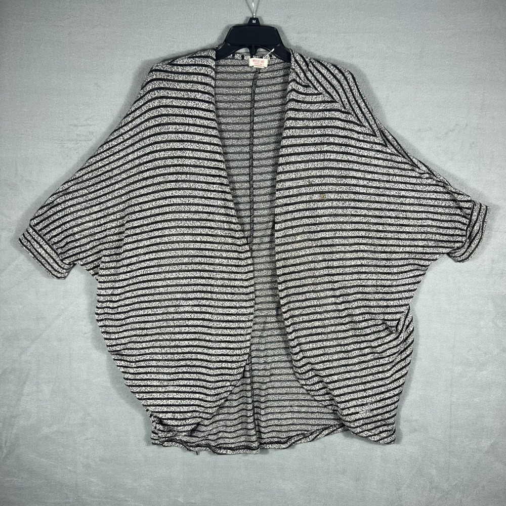 Mossimo Supply Co.โ Women's L Open Front Dolman Cardigan Sweater Grey Black